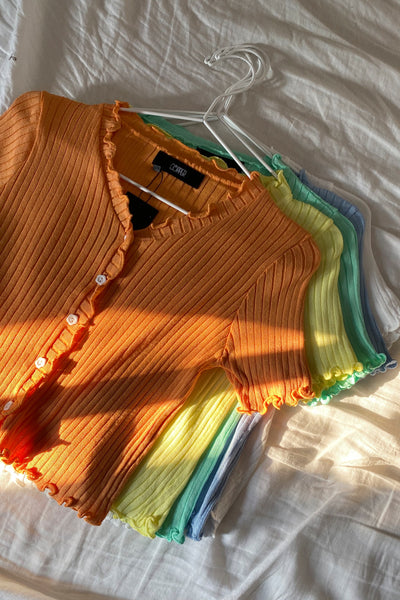 Love Thing Ruffled Baby Tee - Citrus