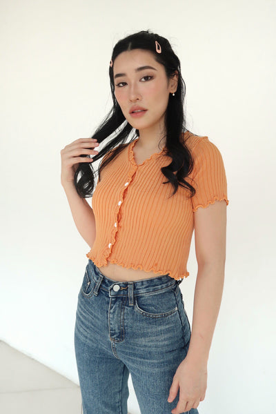 Love Thing Ruffled Baby Tee - Citrus