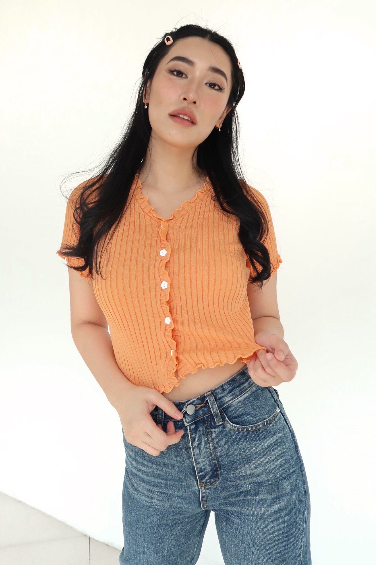 Love Thing Ruffled Baby Tee - Citrus