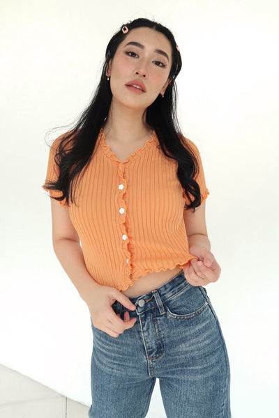 Love Thing Ruffled Baby Tee - Citrus
