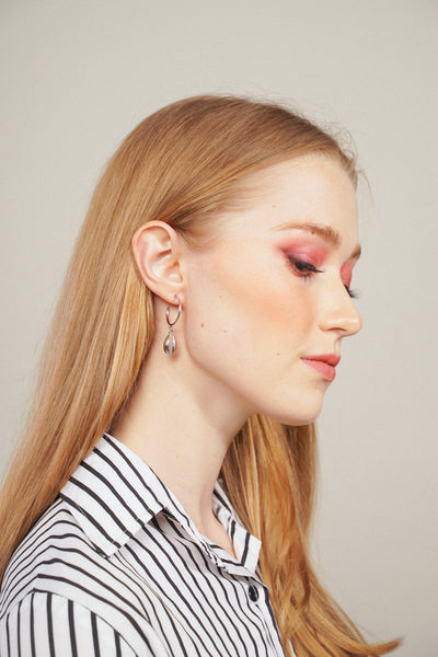Out Of Your Shell Hoop Earrings - Silver