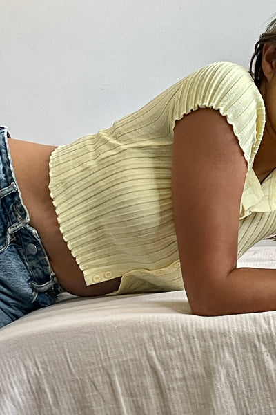 Miles Apart Button Through Baby Tee - Sun