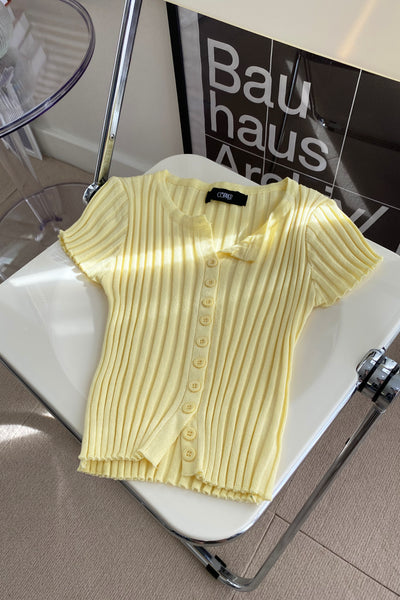 Miles Apart Button Through Baby Tee - Sun