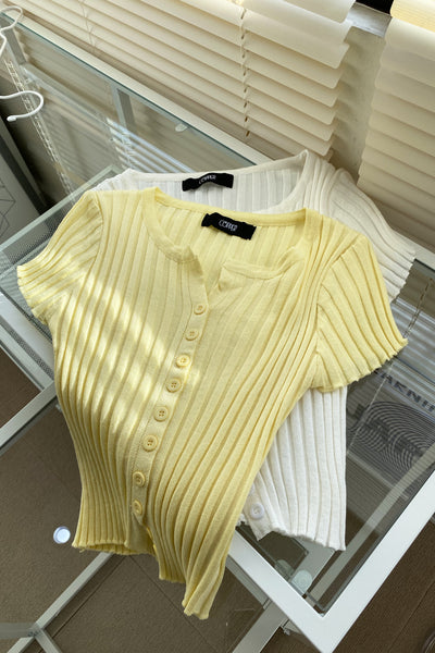 Miles Apart Button Through Baby Tee - Sun