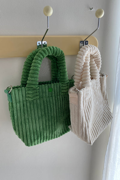 New Gal Corduroy Handbag - Forest Green