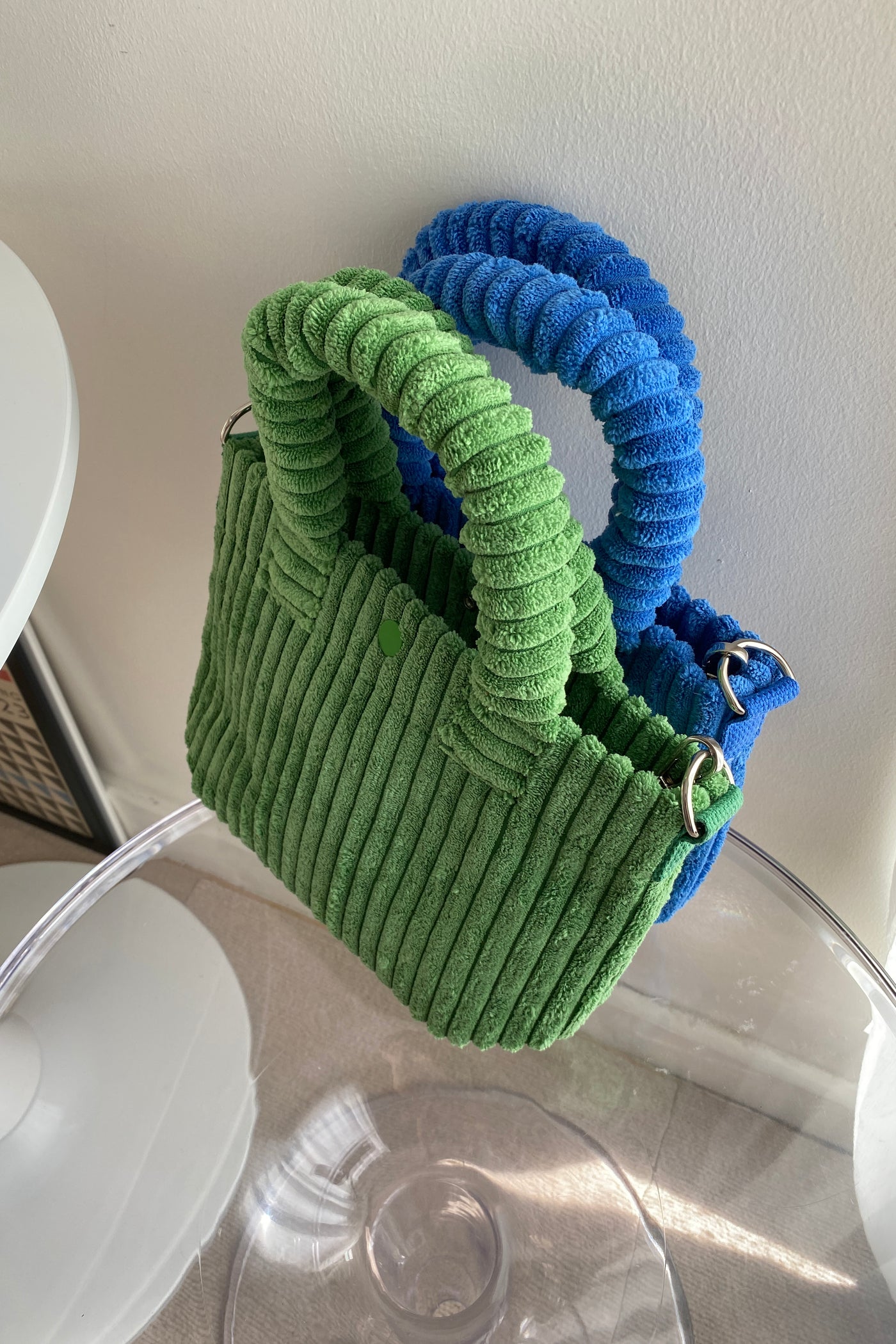 New Gal Corduroy Handbag - Forest Green