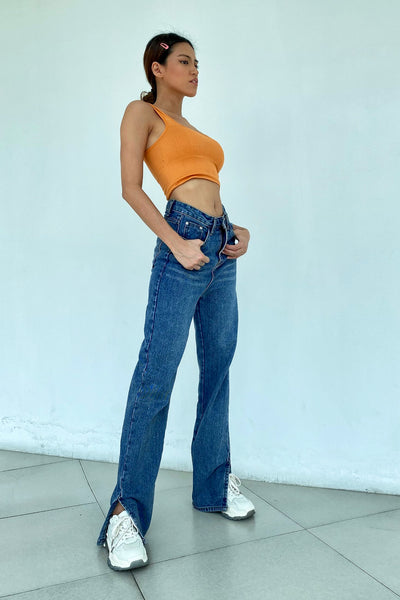 Pure Movement Workout Crop Top - Mango