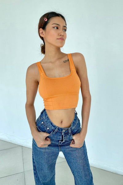 Pure Movement Workout Crop Top - Mango