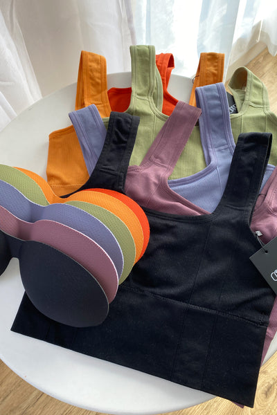Pure Movement Workout Crop Top - Mango
