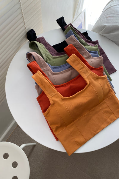 Pure Movement Workout Crop Top - Mango