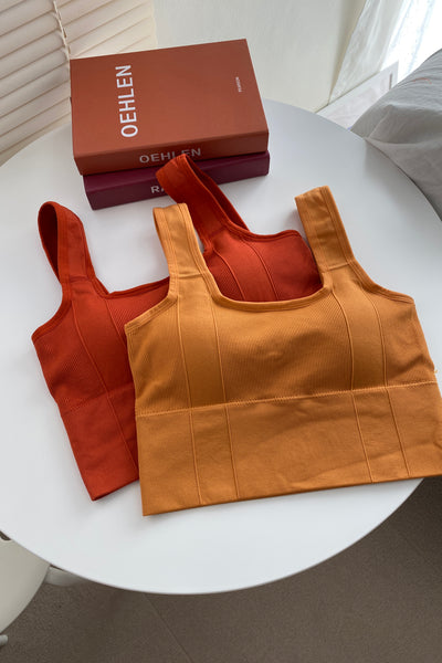 Pure Movement Workout Crop Top - Mango