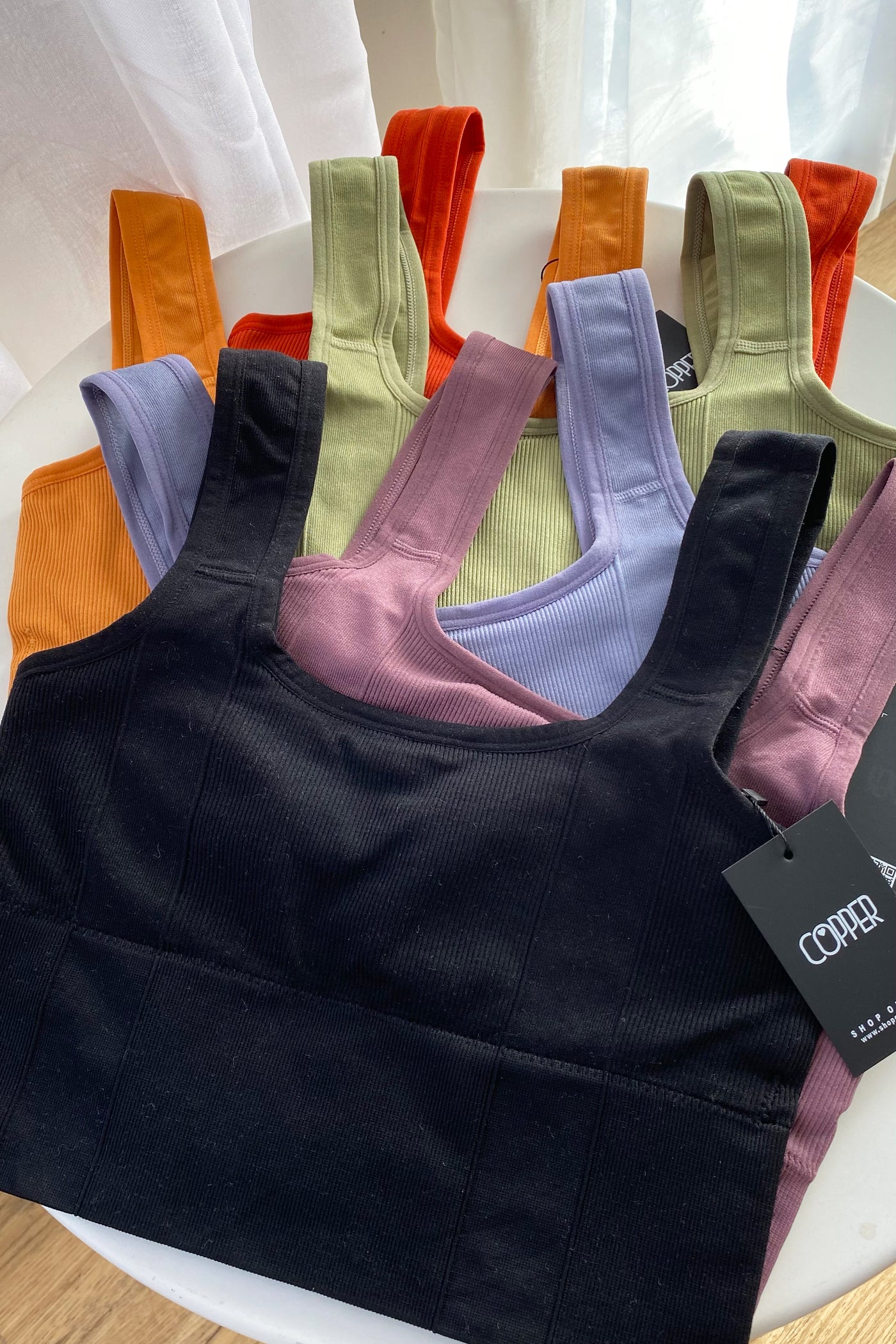 Pure Movement Workout Crop Top - Steel