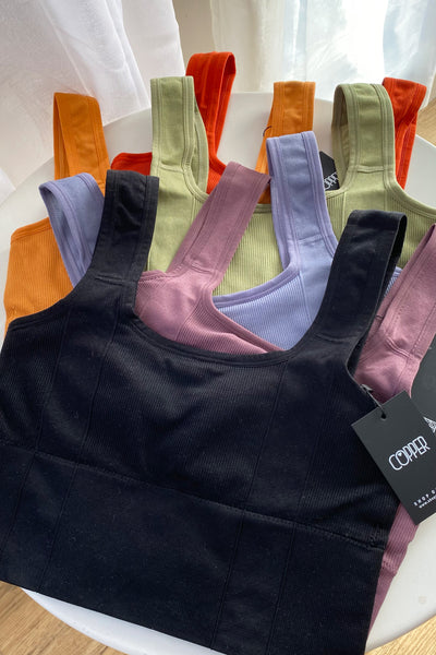 Pure Movement Workout Crop Top - Steel