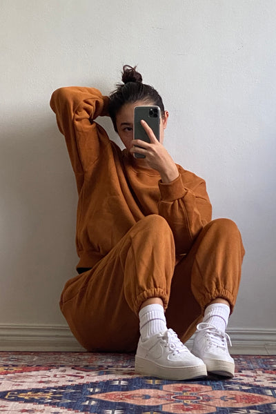 [EVERYDAY] Don’t Sweat It Essential Jogger Pants - Rich Caramel