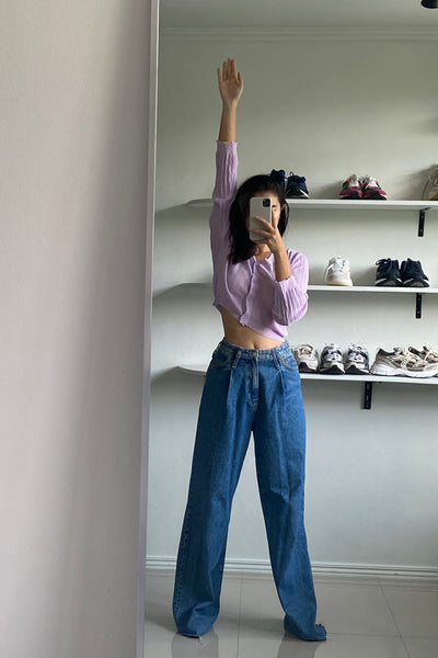 See The Light Airy Knit Cardigan - Lilac