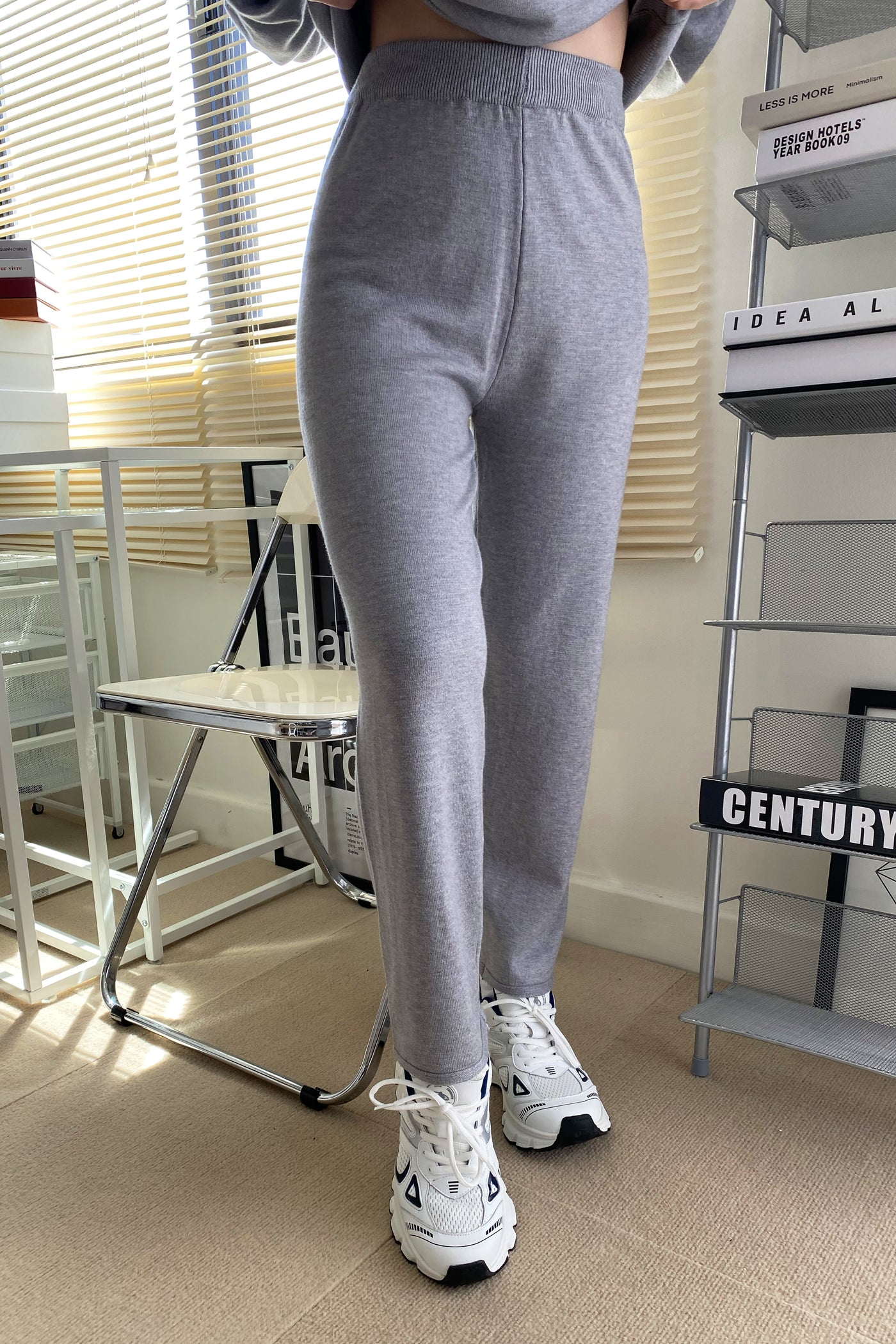 See You Around Knit Hoodie and Sweatpants Set - Stone